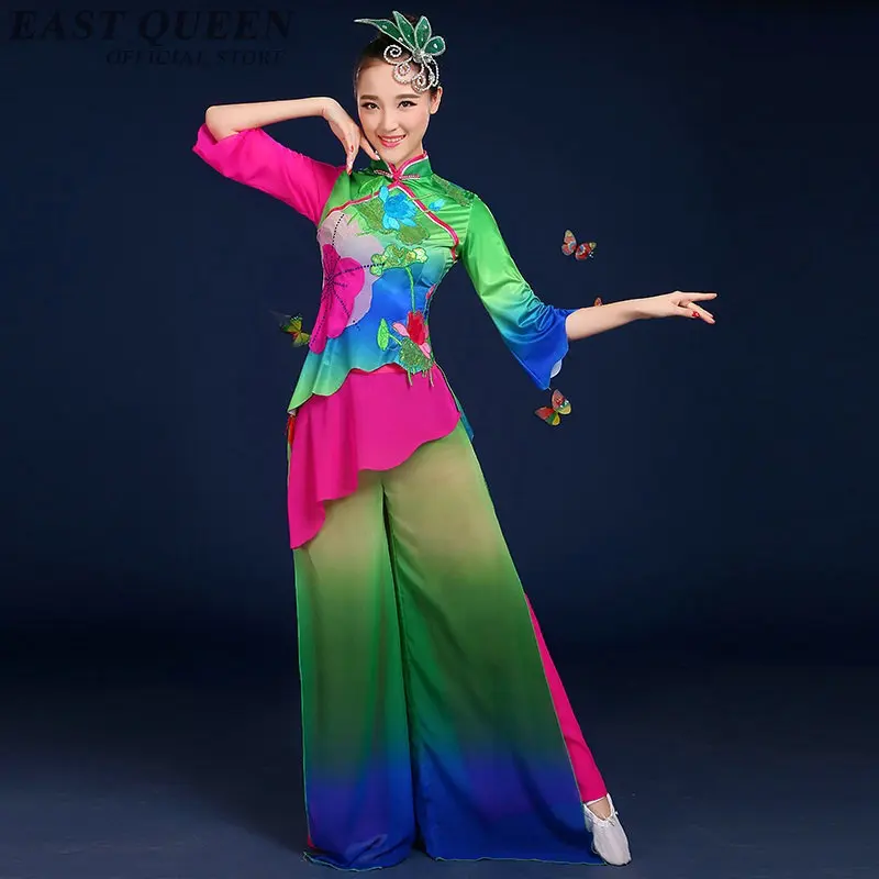 

Китайский народный танцевальный костюм hanfu древний веерский танец традиционные китайские танцевальные костюмы сценическая танцевальная о...
