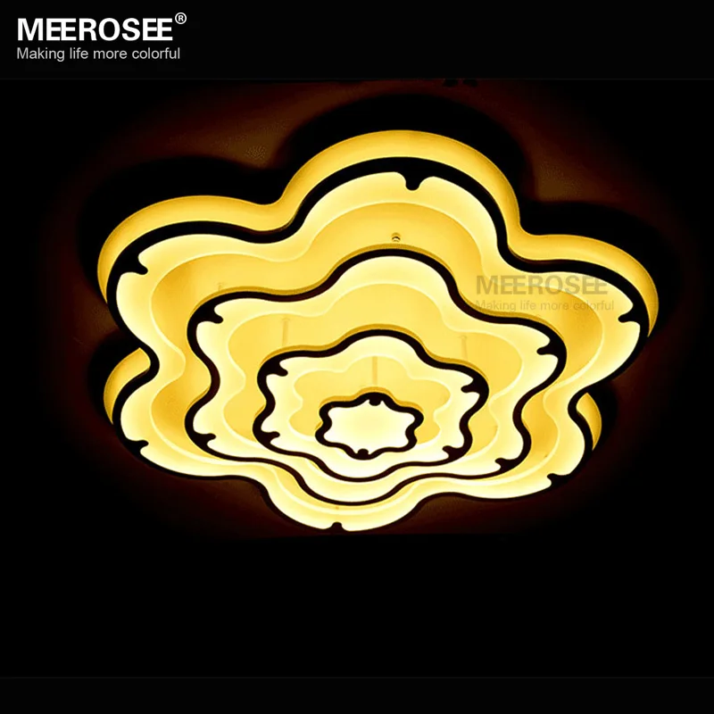 Новый Дизайн СВЕТОДИОДНЫЙ Потолочный Светильник Цветок Формы белая Акриловая