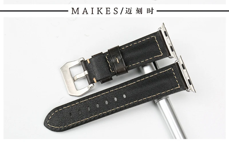 MAIKES, винтажный кожаный ремешок для Apple Watch, ремешок 44 мм, 40 мм, серия 4, 3, 2, 1, ремешок iWatch, ремешок для Apple Watch, 42 мм, 38 мм