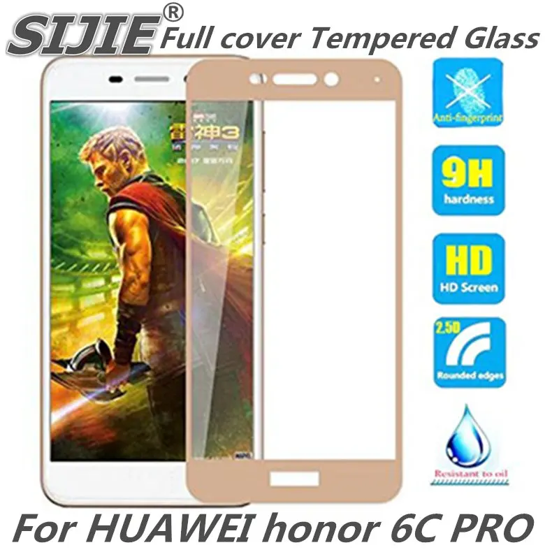 Полное покрытие закаленное стекло для HUAWEI honor 6C PRO 6 C 6CPRO экран защитный чехол