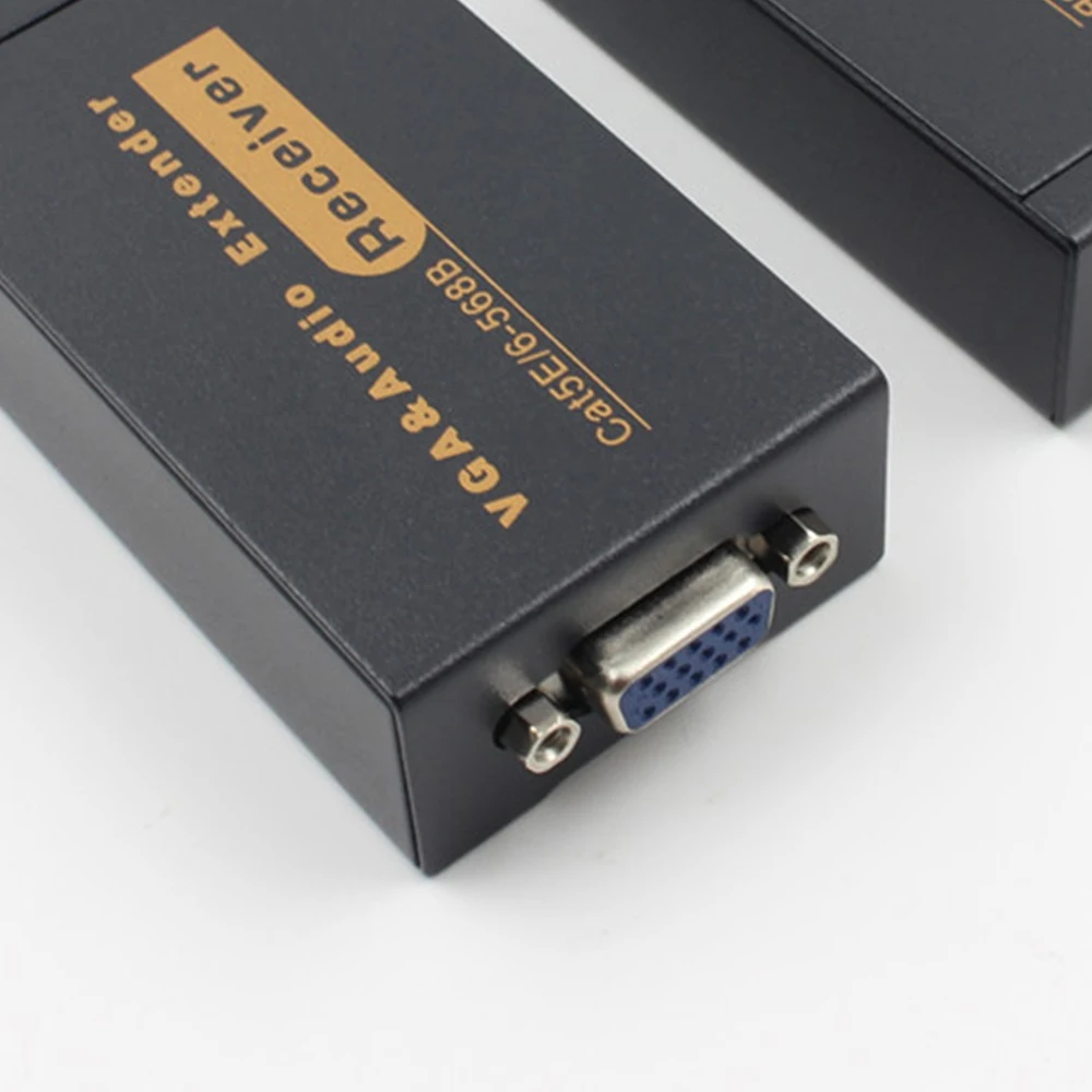 Новый 100 м 328ft VGA Видео аудиоудлинитель через один RJ45 CAT5e/6 1080 P расширение Adpater Lightning