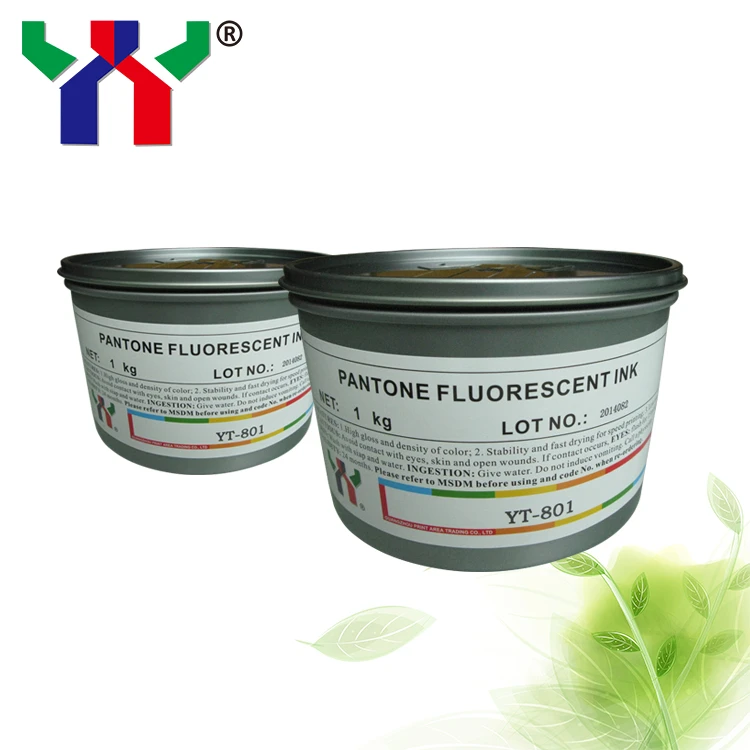 YY Offset Prinitng Fluorescent Ink Pantone 801 C - 807 1KG/CAN | Cartridge Chip