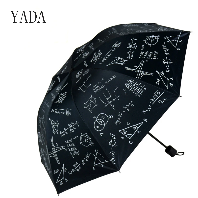 

YADA Custom Charms Mathematics Folding Umbrella Rain Women uv High Quality Umbrella For Womens brand Windproof Umbrellas YS266