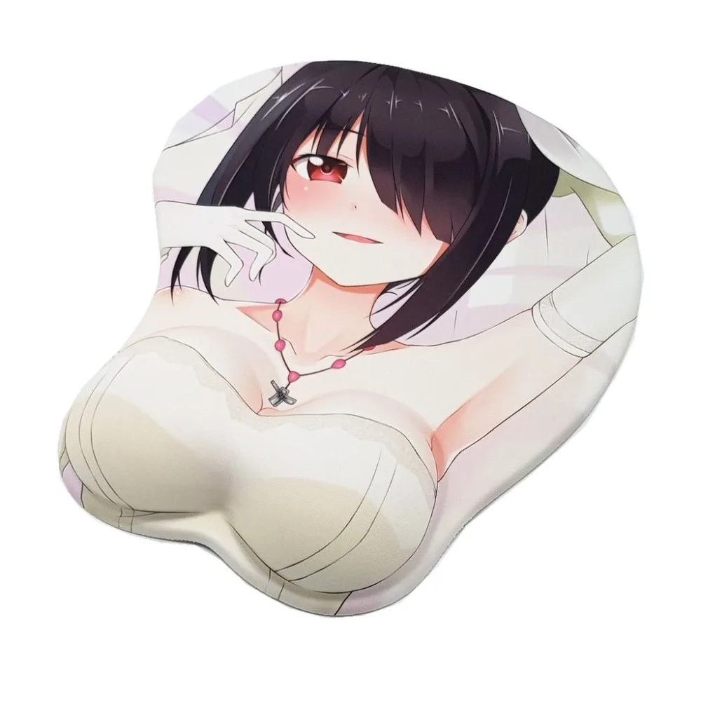 Дата Живая Невеста Tokisak Kurumi аниме 3D Oppai коврик для мыши подставка для запястья