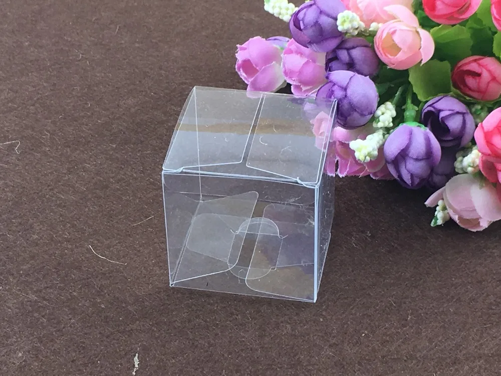 50pcs 15*15*15cm simple Clear Wedding PVC Box Gift Craft display small Jewelry packing holder Transparent plastic boxes | Дом и сад