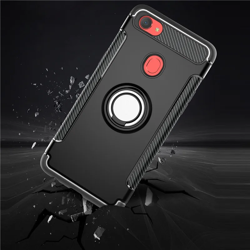 Резиновый бронированный чехол для OPPO R17 R15 мечта R9 R11 S плюс A77 F3 F5 A73 A79 A83 A5 A3S A7X A3 F7 F9 автомобиля gppro металлическое кольцо-держатель чехол