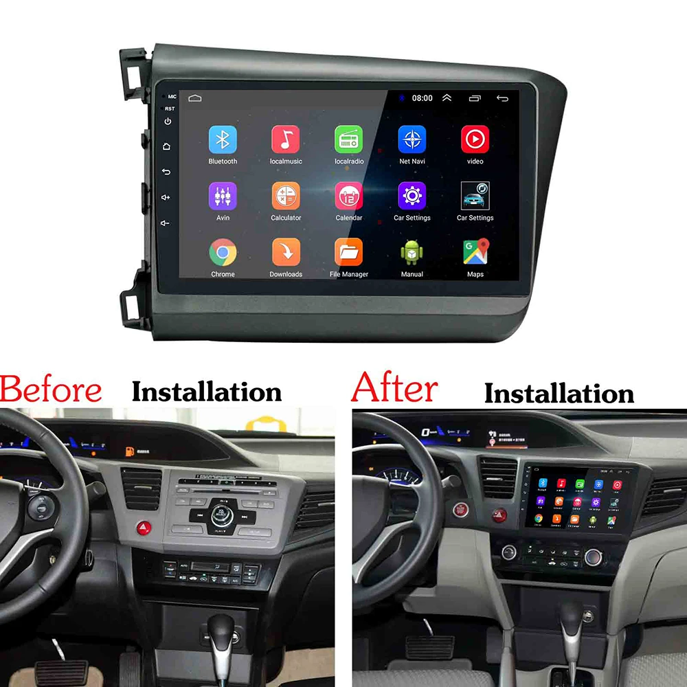 Автомагнитола 2 din Android 8 1 ГБ + 16 сенсорный экран 9 дюймов стерео 1024x600 GPS Bluetooth Wi Fi USB