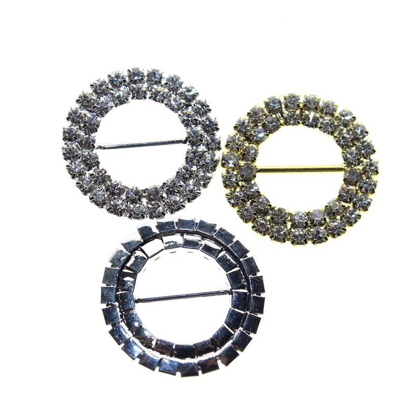 2018 ограниченные стразы s Новые 20шт круглые пряжки золотые/Серебряные украшения