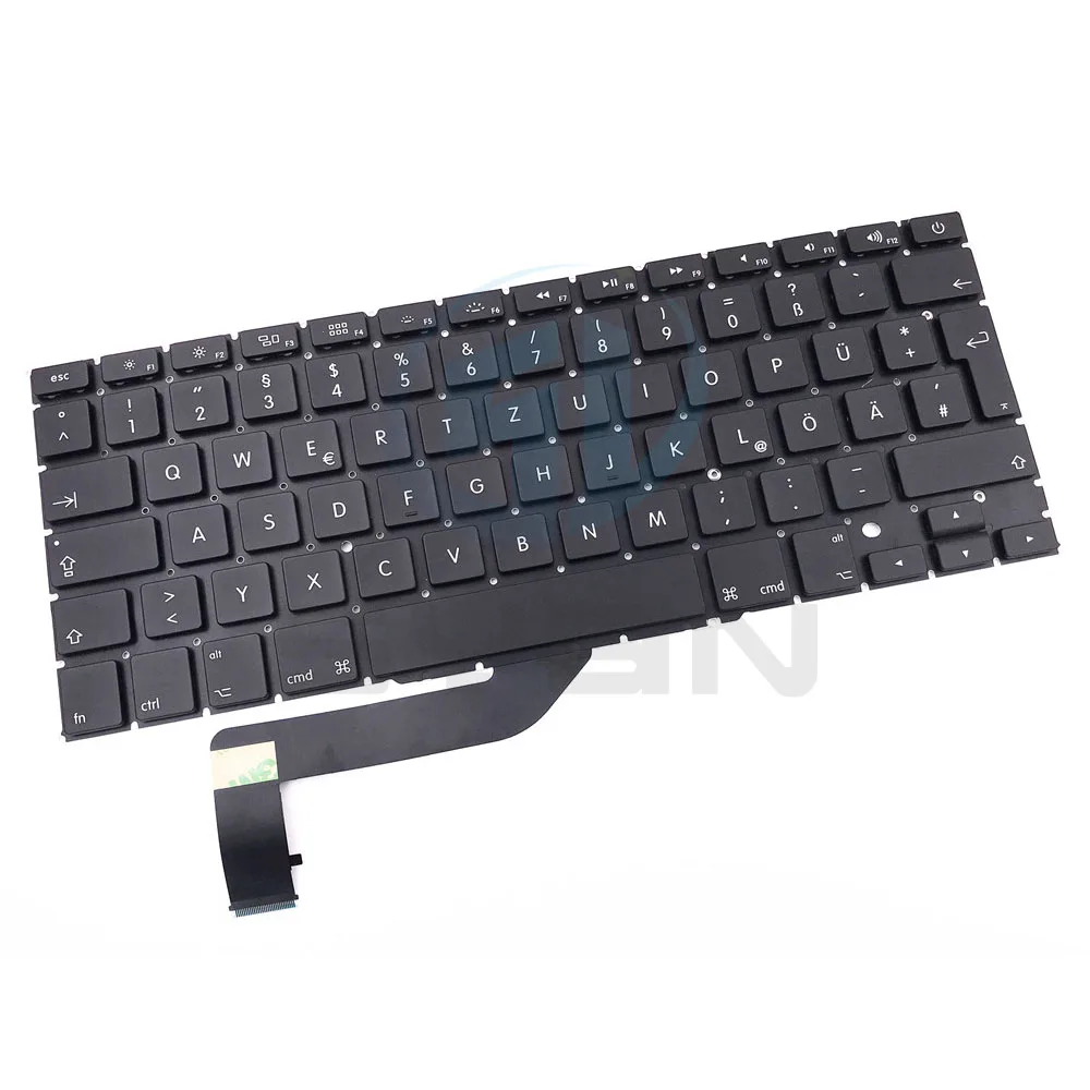 Немецкая клавиатура A1398 с подсветкой для ноутбука Macbook Pro Retina 15 4 дюйма клавиатуры