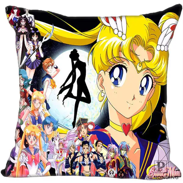 Square Pillowcases Декоративная Наволочка на заказ Сейлор Мун розовая квадратная Наволочка на молнии лучший подарок 35X35,40x40,45x45 см(одна сторона) 180516-19 - Цвет: Square Pillowcases