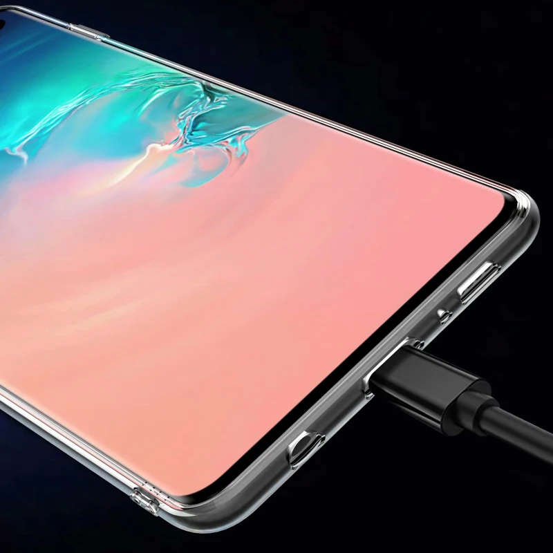 Прозрачный мягкий силиконовый чехол для телефона samsung Galaxy S10 Plus, роскошный защитный чехол с кольцом для samsung S10e S10