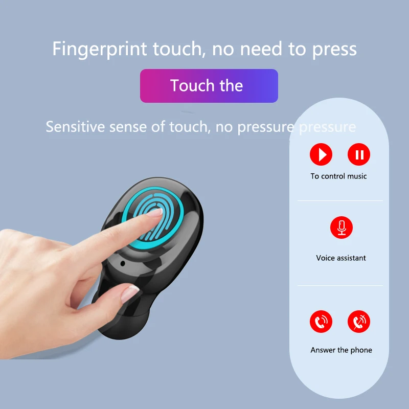 Touch TWS True беспроводные наушники 5D стерео bluetooth Mini водонепроницаемые головные
