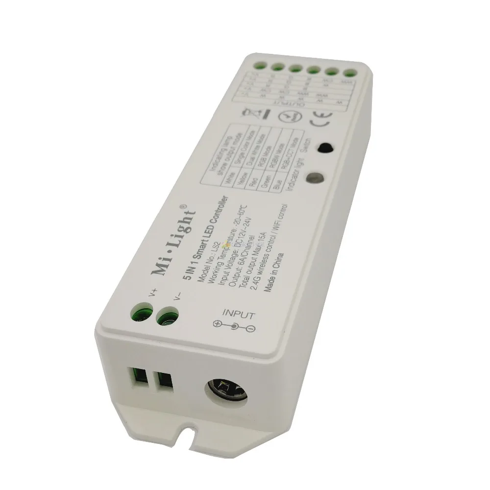Mi.light LS2 5 в 1 умный светодиодный контроллер 2 4G беспроводной для одного цвета CCT RGB