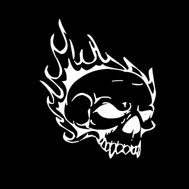 12.8*15.2CM Personality Skeleton Skull Car Stickers Funny Motorcycle Vinyl Decals Black/Silver C7-1288 | Автомобили и мотоциклы