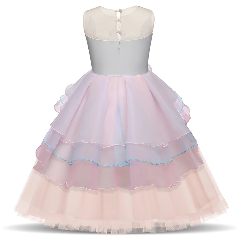 Unicorn Party Tutu Dress Pink Girls Birthday Dresses Children Princess Summer 2018 Costume For Kid Formal Clothing | Детская одежда и