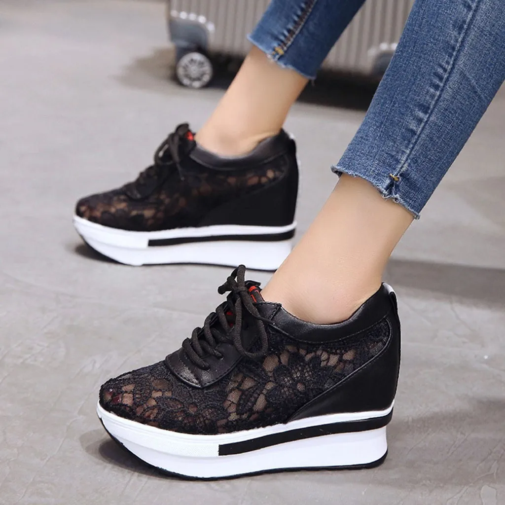 Женские кроссовки увеличивающие рост Вулканизированная обувь женская сезон
