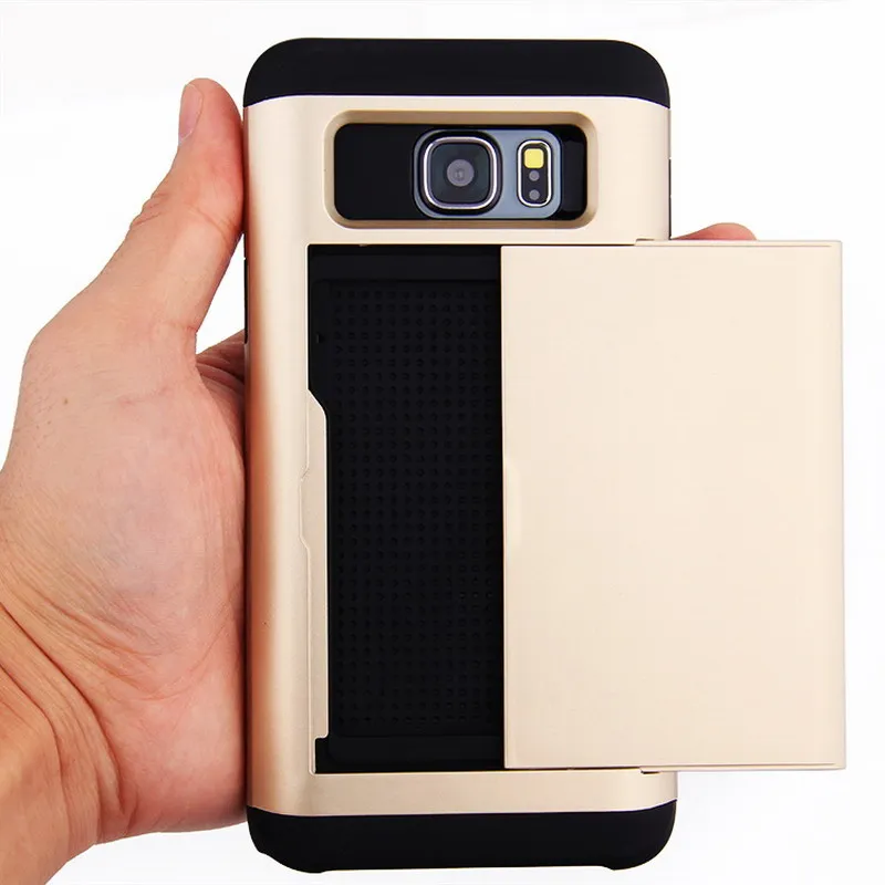 Shockproof Armor Wallet Case For Samsung Galaxy S8 Plus Card Slot Holder Protective Back Cover Note 7 5 4 3 S5 S4 Men |