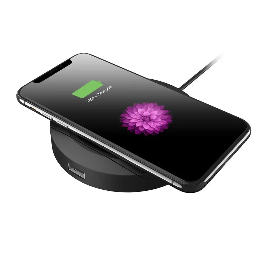 Новейшее 10 Вт Быстрое беспроводное зарядное устройство для iPhone X 8 Qi Беспроводное