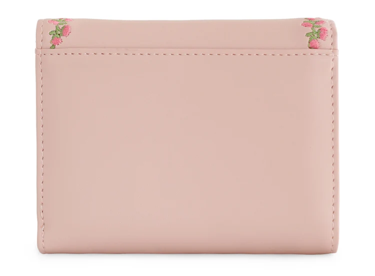 Модные женские кошельки из искусственной кожи короткие с вышитыми цветами милые