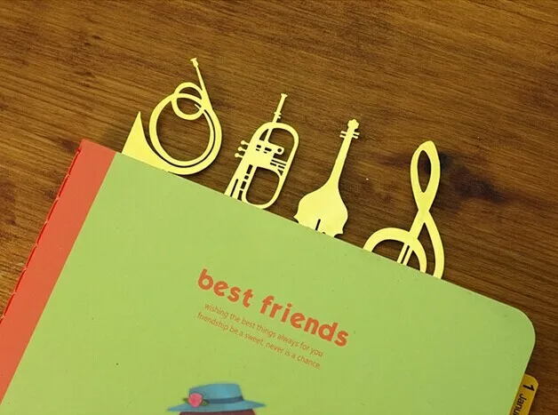 4 шт./лот Закладка для книг в виде инструмента металлическая