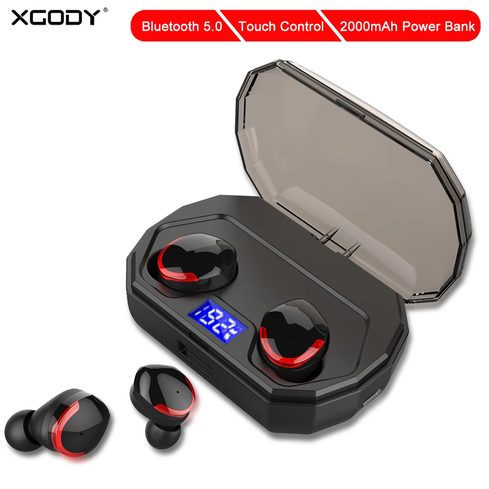 XGODY R10 TWS светодиодный экран Bluetooth наушники 5 0 power Bank Функция шумоподавления