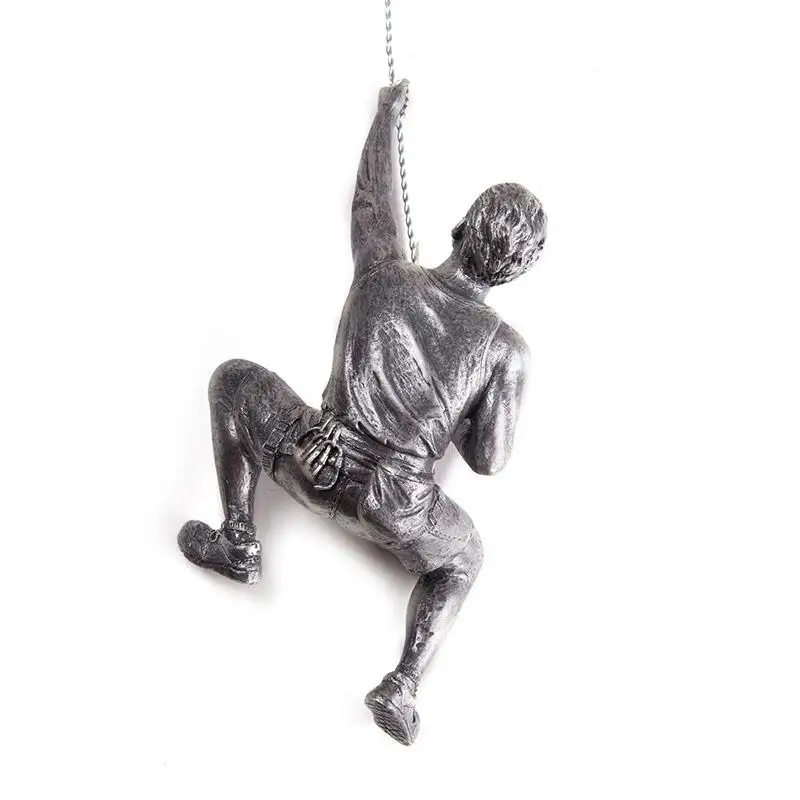 silver left hand Креативная скалолазание Мужская скульптура статуя из смолы фигурка Оран мужчины ts домашний декор настенные украшения - Цвет: silver left hand