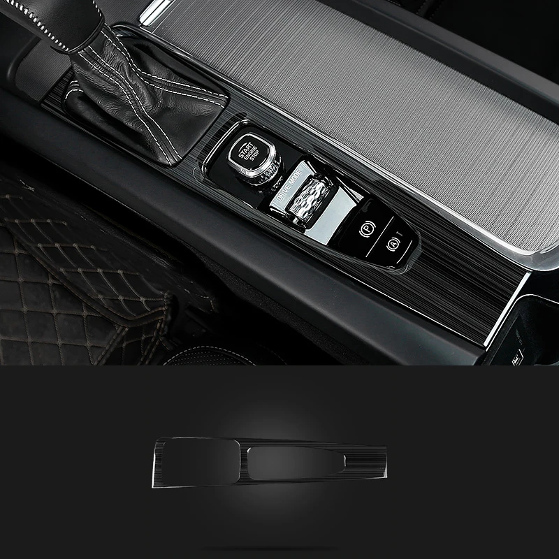 1pcs Для Volvo XC60 черный Титан Нержавеющая сталь интерьер автомобиля декоративный отделка литья крышка автомобиля Стайлинг Аксессуары - Цвет: 1pcs