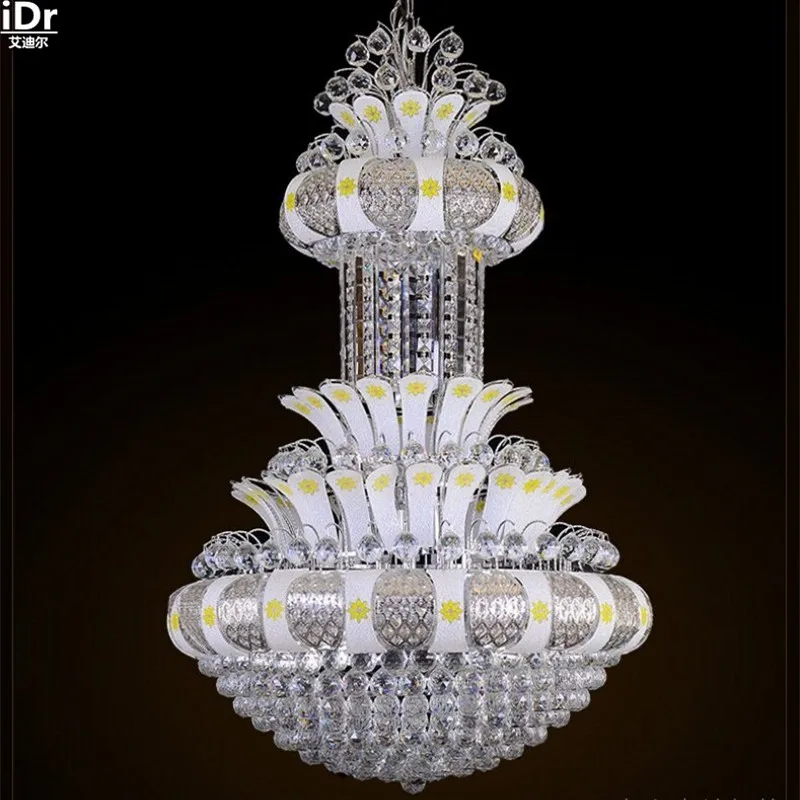 Теперь Золотой зал фара Дом пол большой отель проект светодиодная люстра вилла