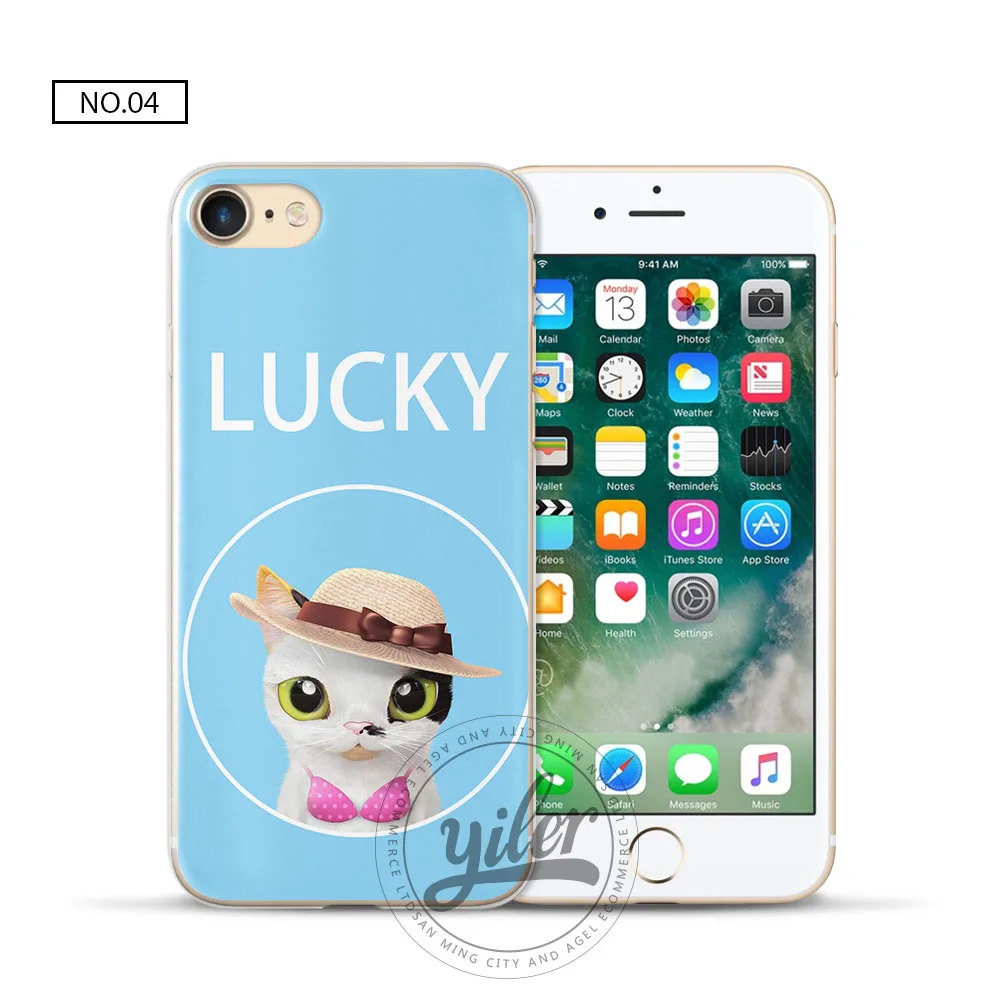 Модный чехол Lucky Dog Pink Cat Coque чехол для iPhone 7 для iPhone XS Max чехол для iPhone 6 S Чехол 7 plus 5 5S SE 8 6 7 X чехлы