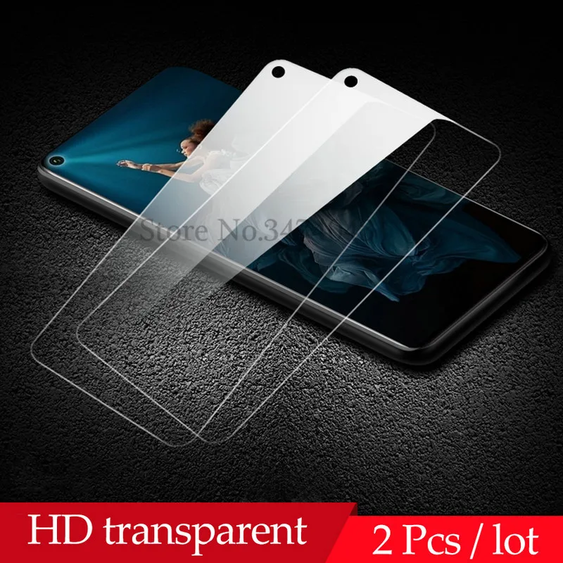 2Pcs HD transparent 2 шт./лот, закаленное стекло для huawei Honor 20 Pro, защита экрана 9 H, анти-Blu-Ray стекло для Honor View 20 V20, защитная пленка - Цвет: 2Pcs HD transparent