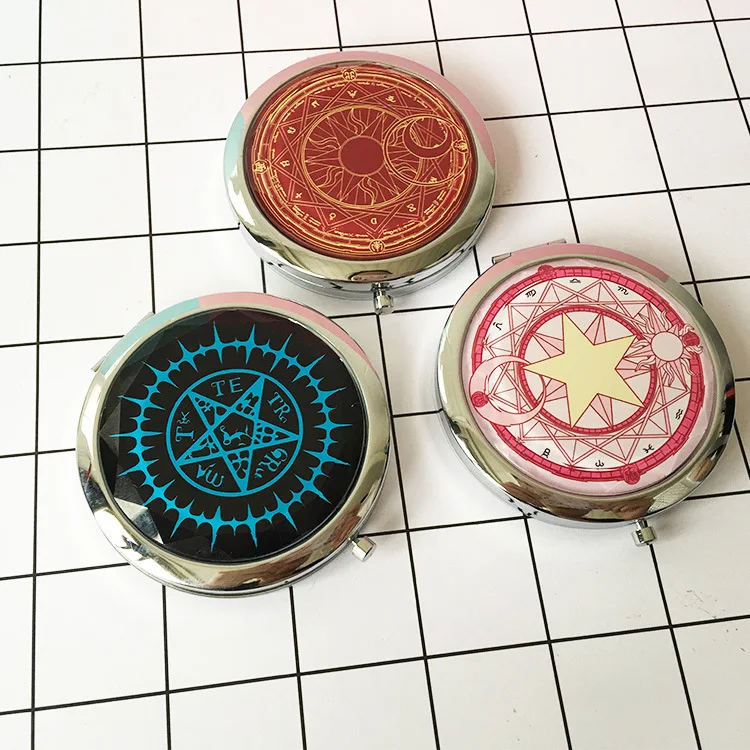 Карточка Captor Sakura Kuroshitsuji милый мультфильм карточка зеркало маленькая круглая
