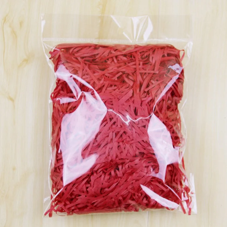 Красный Красочная измельченная бумажная рафия наполнитель подарочной коробки Свадебная вечеринка Единорог вечерние украшения Crinkle Cut бумага Shred упаковка подарочная сумка - Цвет: Красный