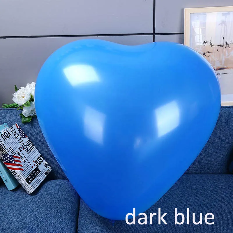 dark blue Воздушный шар с сердечками 36 дюймов надувные шары латексные детские подарочные воздушные шары романтическая Джамбо форма сердца - Цвет: dark blue