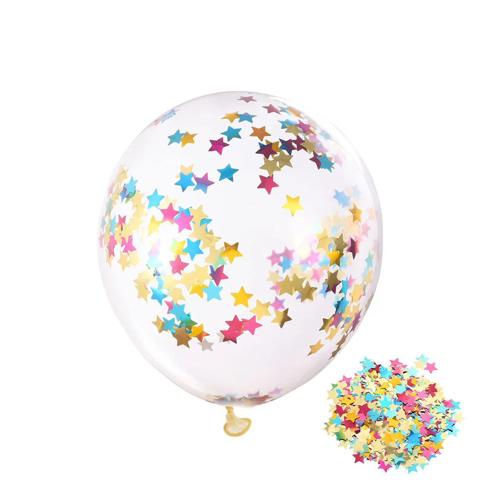 5pc confetti ballon 1m Balloon Sticks Holders Balloons Accessories Balloon Arch Chain Ballons Stand Kit Ring Clips Birthday Party Wedding Decors - Цвет: 5pc confetti ballon