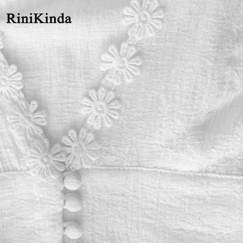 RINIKINDA Новинка 2019 женская рубашка с глубоким v образным вырезом и длинным рукавом