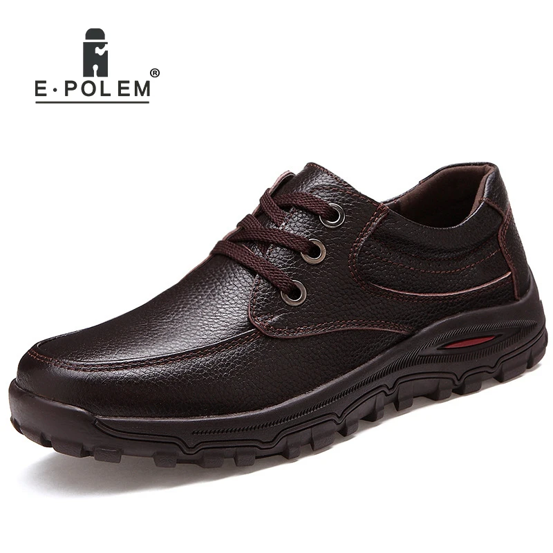 New Fashion England Style Slip-On Leather Casual Shoes 2017 Autumn Winter Breathable Genuine Men | Обувь