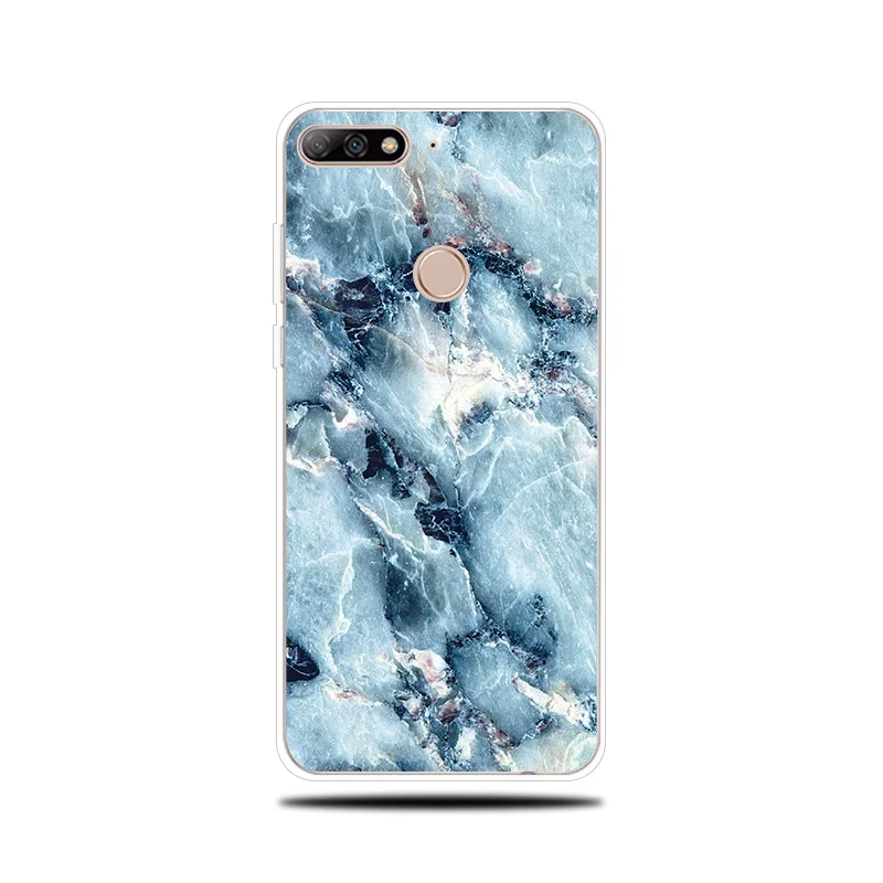 Marble Pattern Silicone Phone Case For Huawei Y5 Y6 ii Cover Y7 Prime 2017 2018 Couqe Funda |