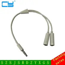 One in two couples audio line Phone a two audio 3.5 splitter with two lovers Headphones earphone line,Free Shipping