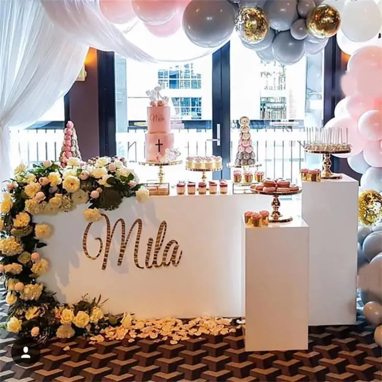 

2019 wedding favors display mirror rack cake decorationg stand dessert table decoration Macaron cupcake holder pan