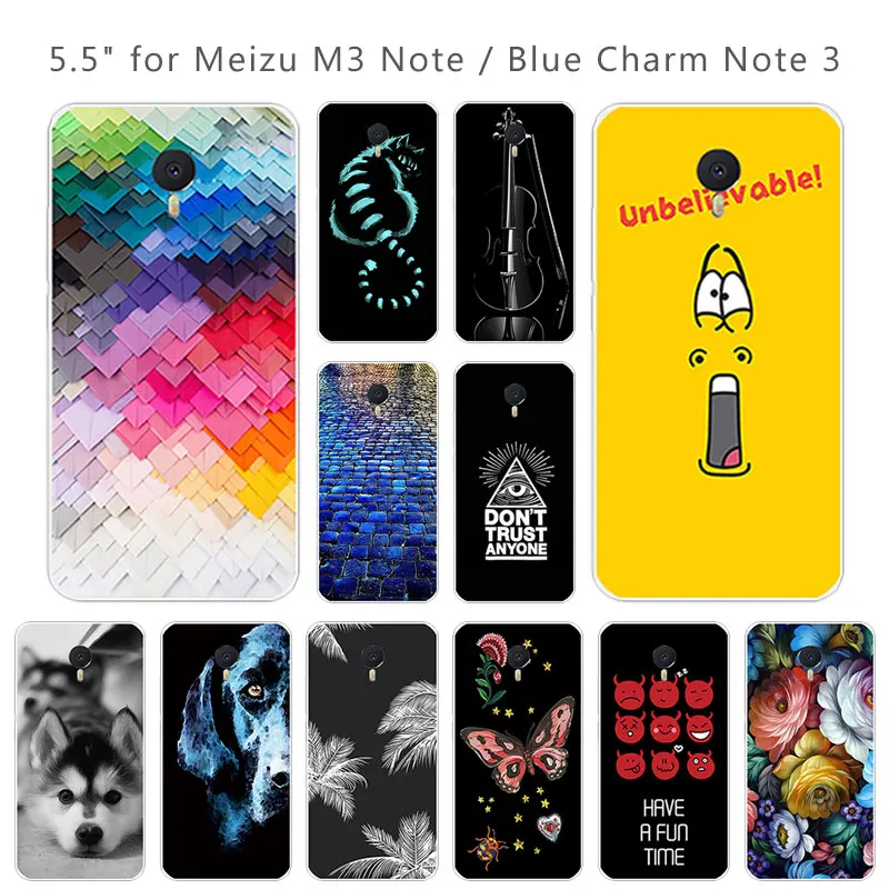 Чехол для Meizu M3 Note мягкий силиконовый чехол чехлы черный meizu Meilan note 3 телефона с