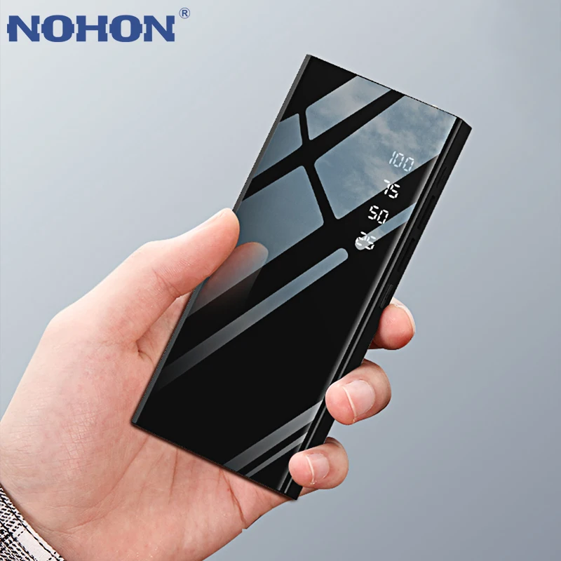 Портативный внешний аккумулятор NOHON с двумя usb портами выход 2 1 А быстрое зарядное
