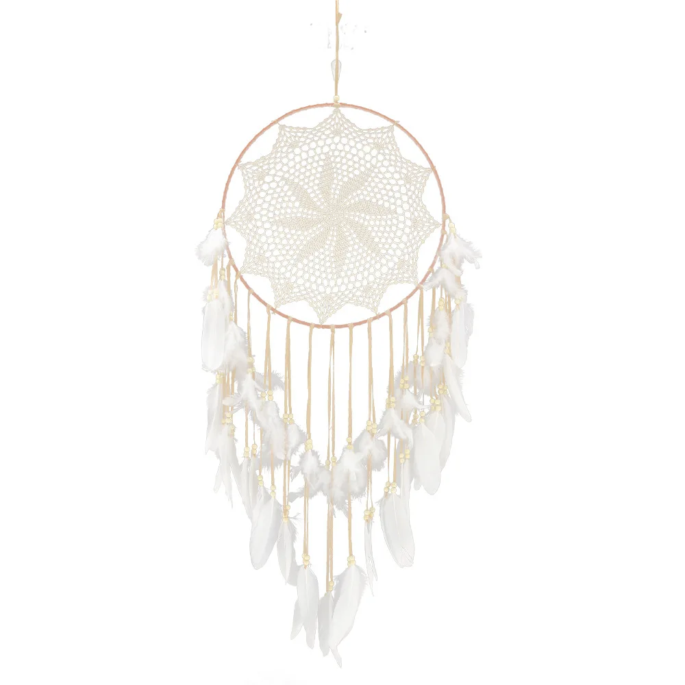 2pcs/Lot Flying Wind Chimes Dream Catcher Handmade Gifts Dreamcatcher Feather Pendant Creative Hollow Wall Hanging | Дом и сад