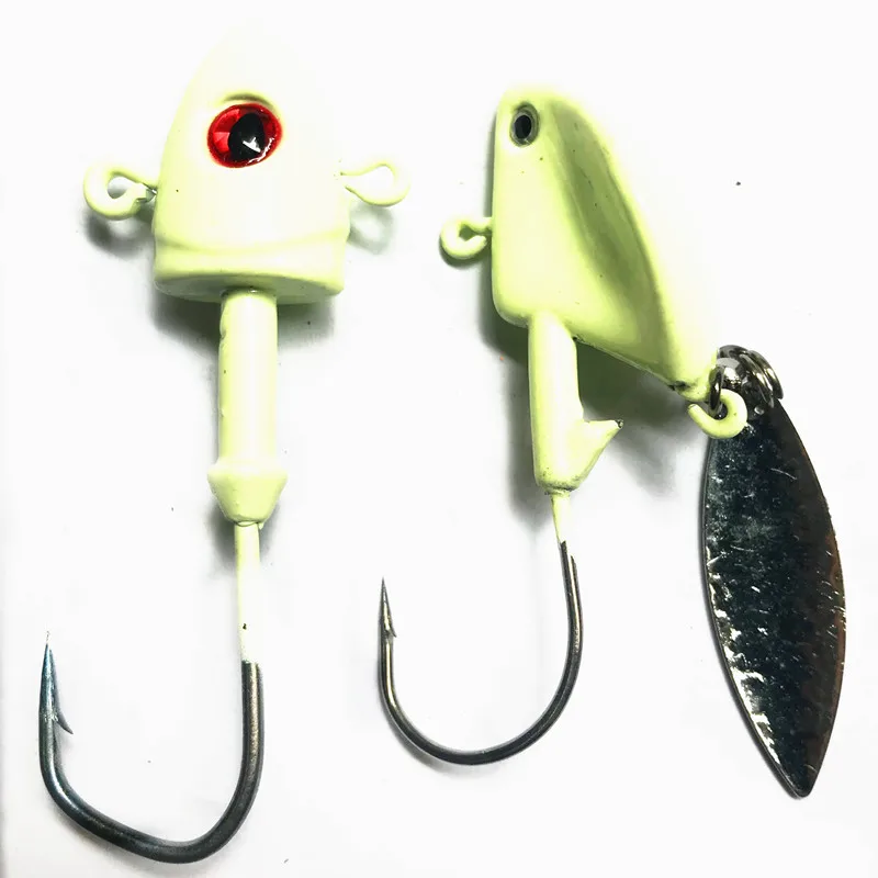 Светящийся джиг рыболовные крючки с головкой для мягкой приманки 1 шт. пакет