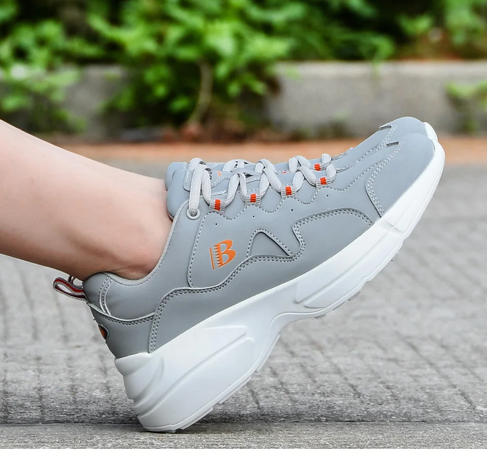 BONA New Fashion Style Platform Sneakers Ladies Brand Chunky Causal Shoes Woman Leather Leisure Shoes Chaussure Femme Comfy