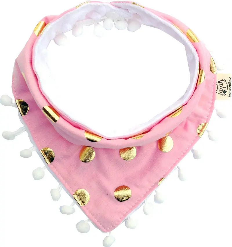 pink god dots Стильные Детские нагрудники; аксессуары для мальчиков; бандана для новорожденных девочек; хлопковый мягкий шарф с треугольниками для малышей; слюнявчик для младенцев - Цвет: pink god dots