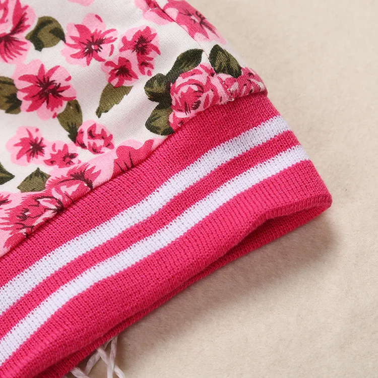 (3Pcs/lot) Infant Floral Outfits Sets Children Clothing Hooded Coat+T Shirt+Pants Kids Casual Suit Baby Girls Clothes Set | Детская
