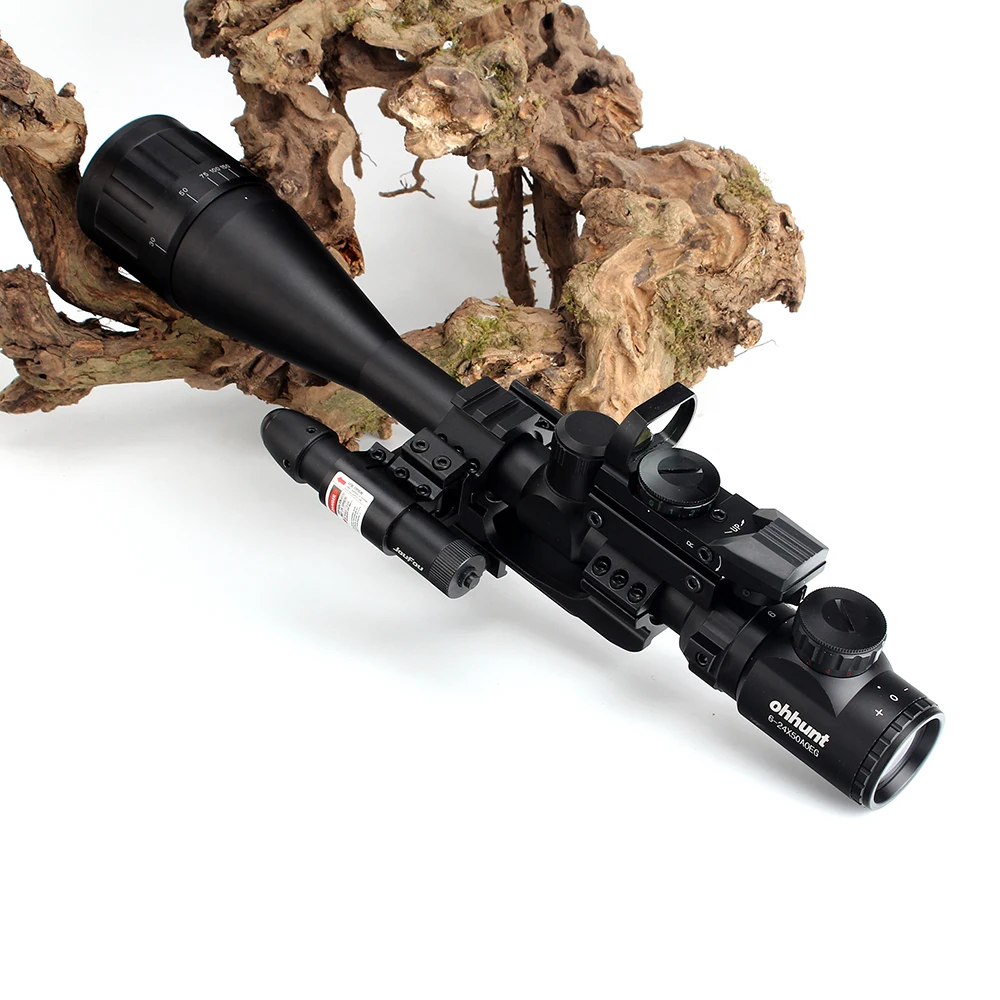 Ohhunt 6-24X50 AOEG Hunitng Combo Riflescope проволочная сетка с красными/зелеными лазерными