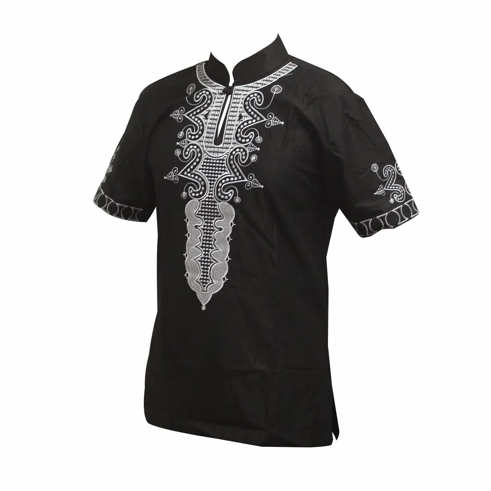 Dashikiage Африканский 4 цвета хлопок Dashiki вышитые традиционные рубашки унисекс в нигерийском стиле местный Анкара Топ