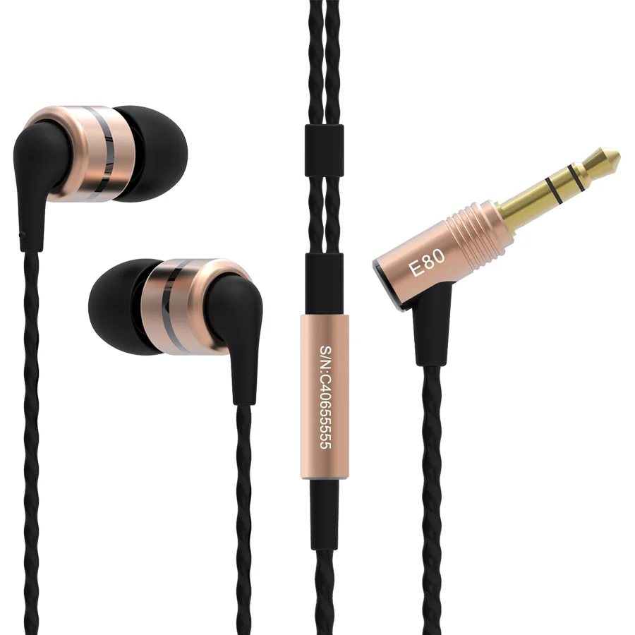 Soundmagic E80 HiFi наушники в ухо супер бас идеальный звук полностью металлические