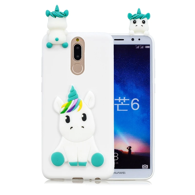 White Unicorn Huawei Коврики 10 Lite чехол для телефона на Nova 2i крышка 3D DIY Единорог Panda силиконовый чехол Чехлы для huawei Коврики 10 P10 Lite чехол футляр - Color: White Unicorn